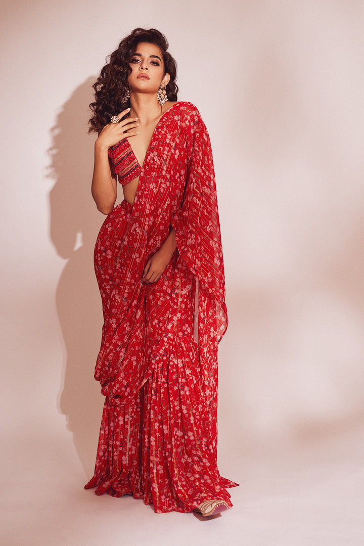 Mithila Palkar In Paprika Date Saree