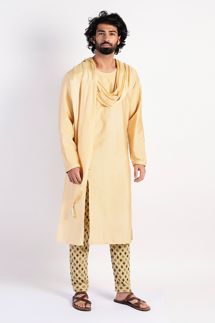 Gold Scarf Kurta