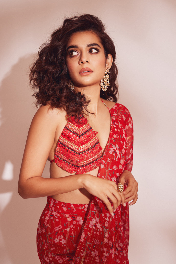 Mithila Palkar In Paprika Date Saree