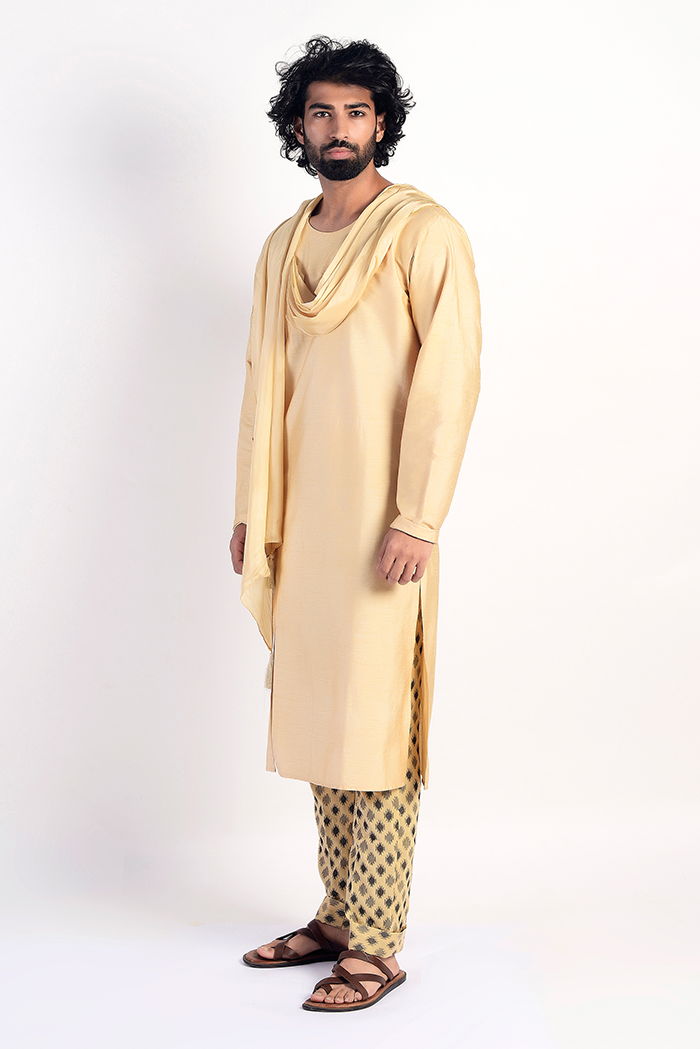 Gold Scarf Kurta