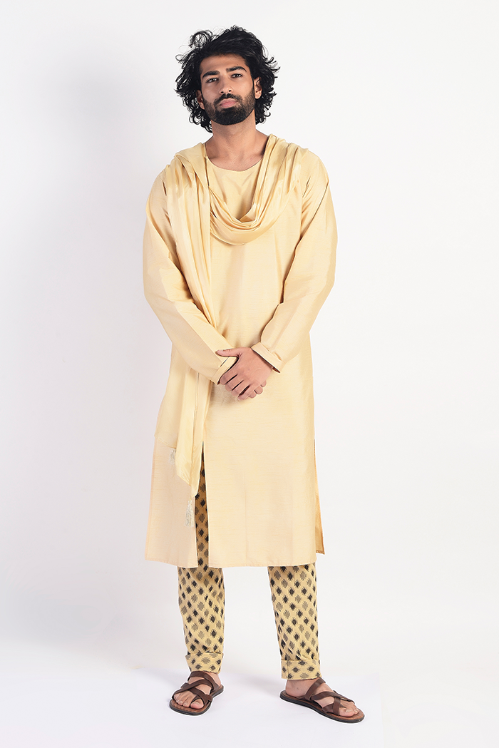 Gold Scarf Kurta