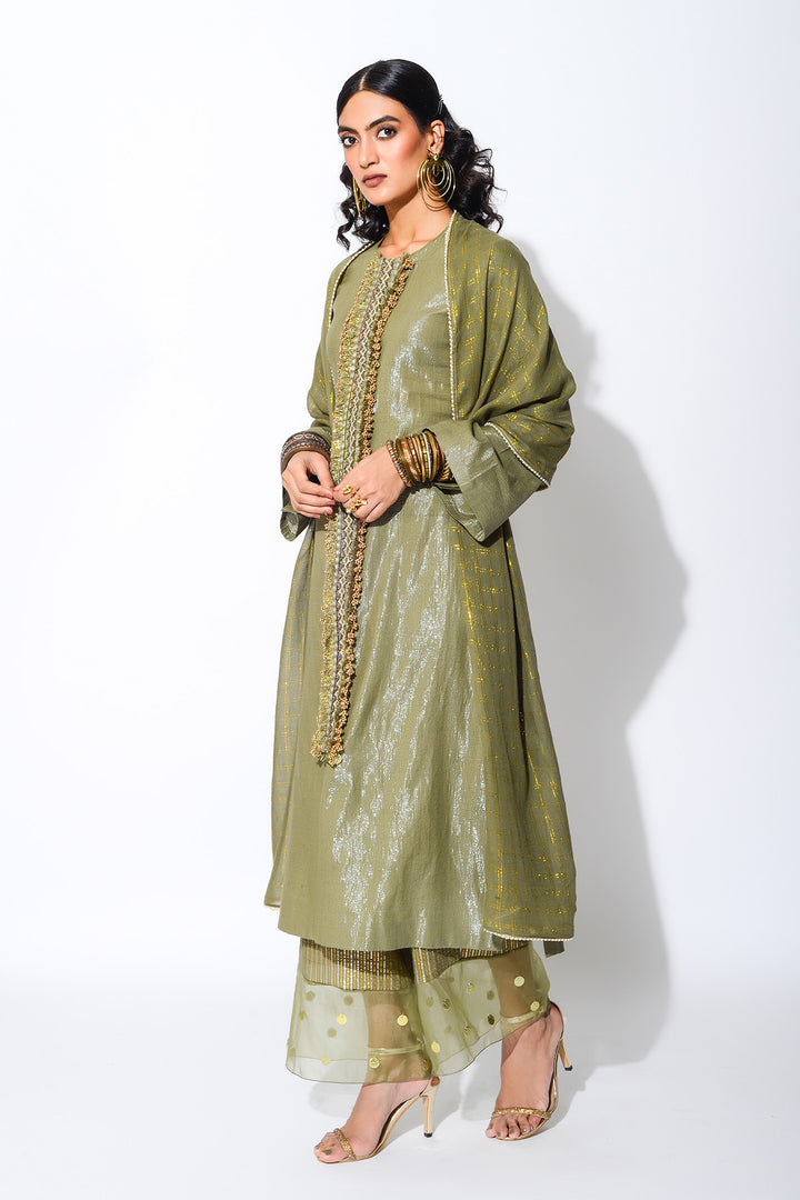 Olive Straight Kurta Set