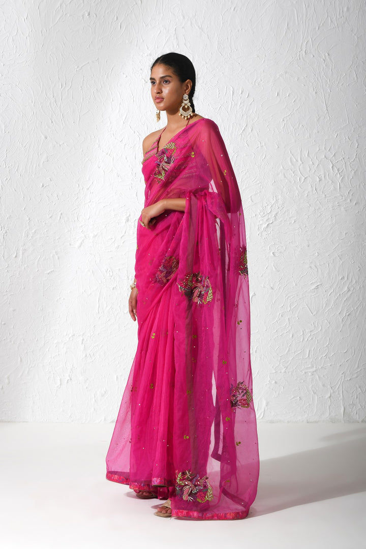 Fuschia bliss saree