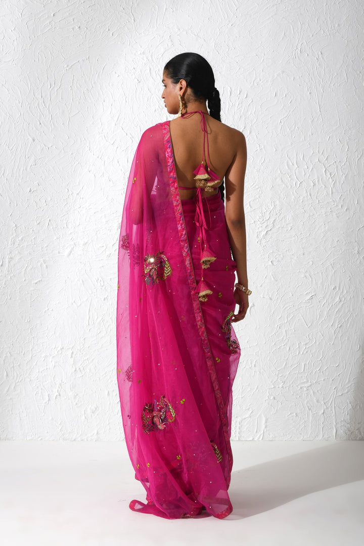 Fuschia bliss saree